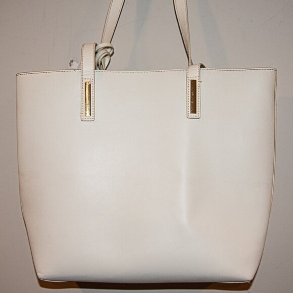 Joy and Iman Leather Tote Bag White - Picture 3 of 4